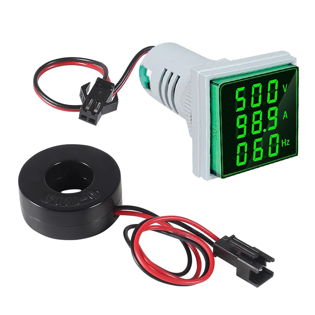 Serplex LED AC Current Voltage Frequency Signal Light 60-500V 0-100A AC Digital Ammeter Voltmeter Backlight Display Voltage Detector Current Tester Gauge Serplex LED AC Current Voltage Frequency Signal Light 60-500V 0-100A AC Digital Ammeter Voltmeter Backlight Display Voltage Detector Current Tester Gauge